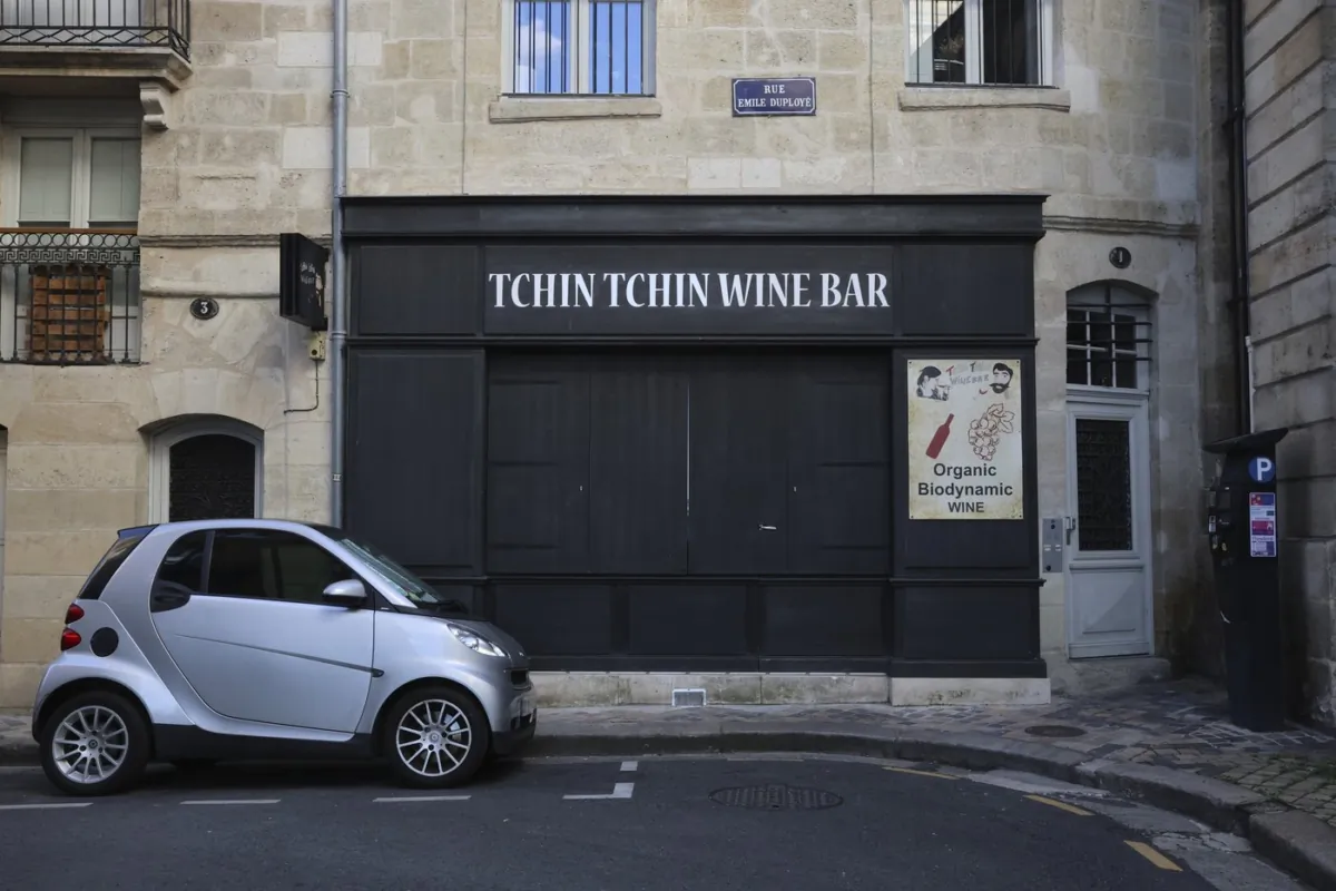 The Tchin Tchin wine bar is seen in Bordeaux, southwestern France, on Sept.14, 2023. (The Canadian Press/AP-Sophie Garcia)