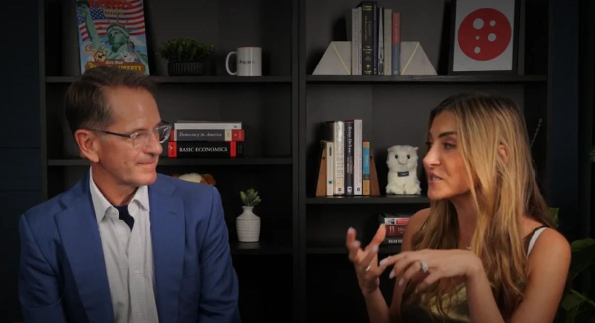 NH Education Commissioner Frank Edelblut and PragerU CEO Marissa Streit. (Courtesy of PragerU)