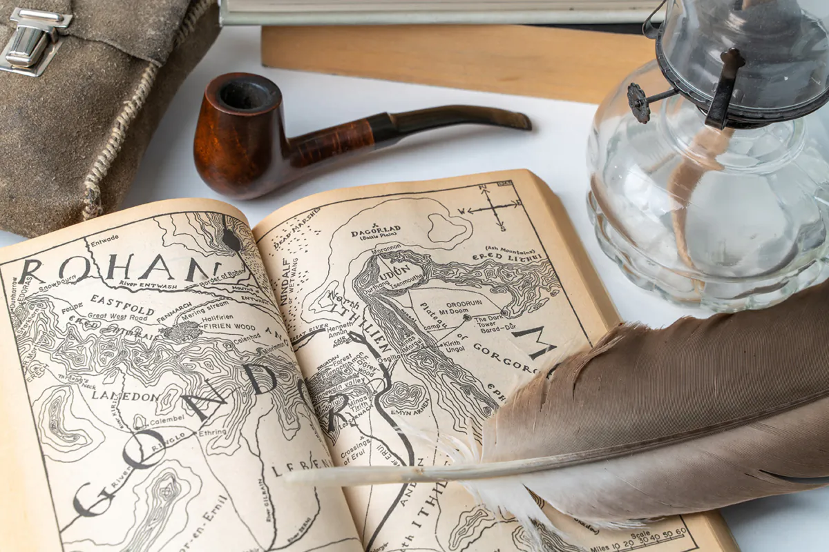 A map of Rohan and Gondor, countries in Tolkien’s Middle-Earth, from “The Lord of the Rings.” (Petr Kahanek/Shutterstock)