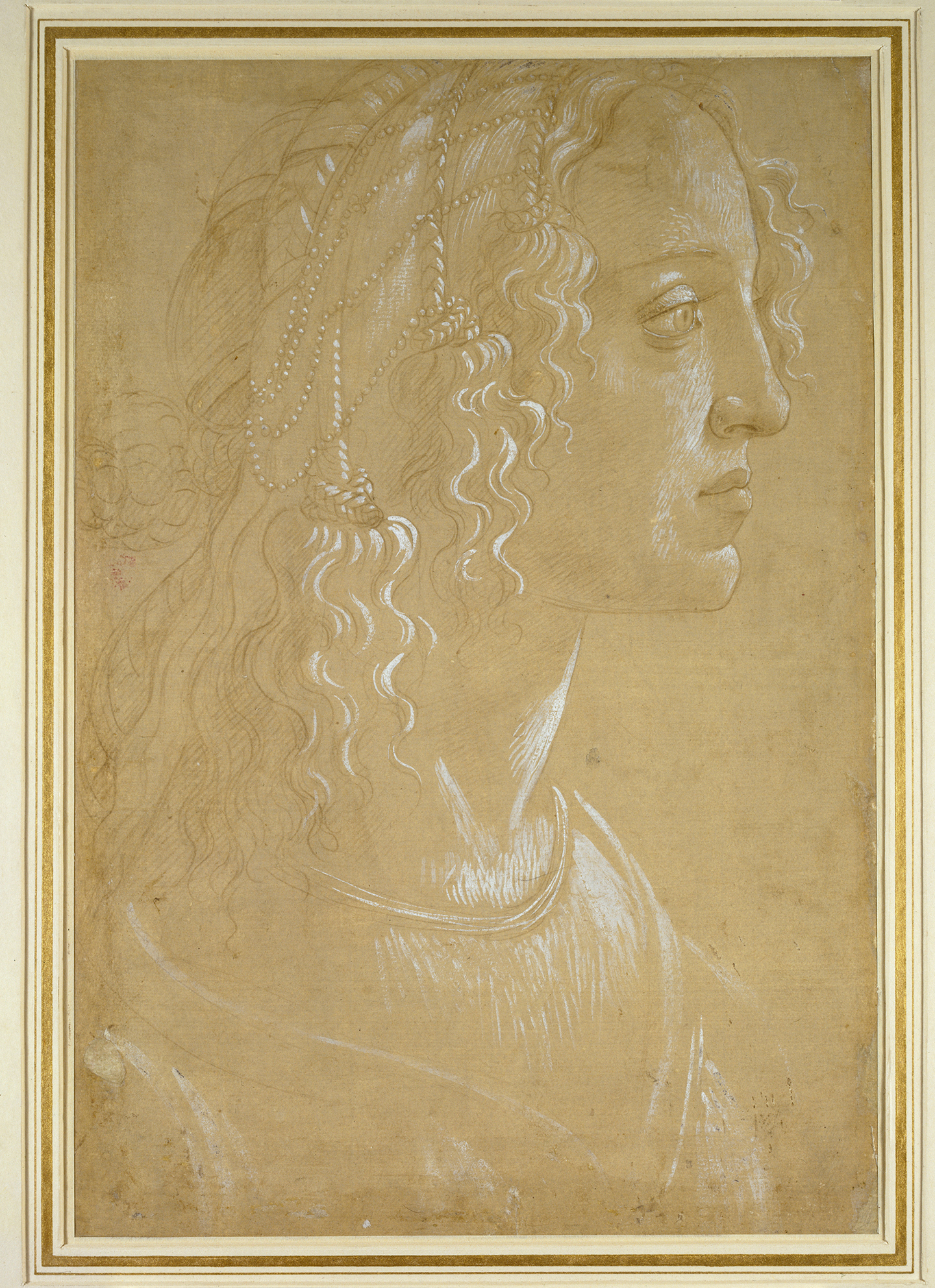 "Study of the head of a woman in profile,” by Botticelli
