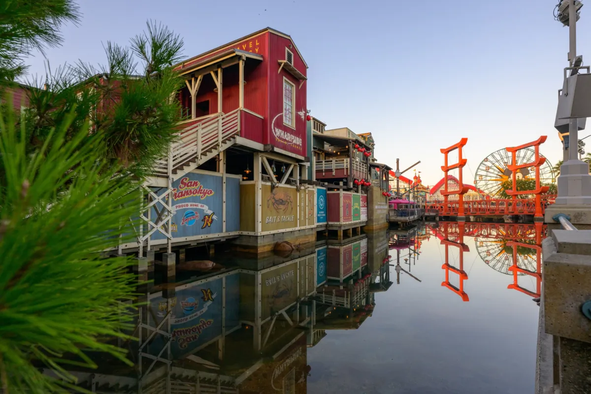 San Fransokyo Square at Disney California Adventure Park features sights, shopping and splendid cuisine inspired by Walt Disney Animation Studios' Academy Award-winning "Big Hero 6," in Anaheim, California. (Richard Harbaugh/Disneyland Resort/TNS)