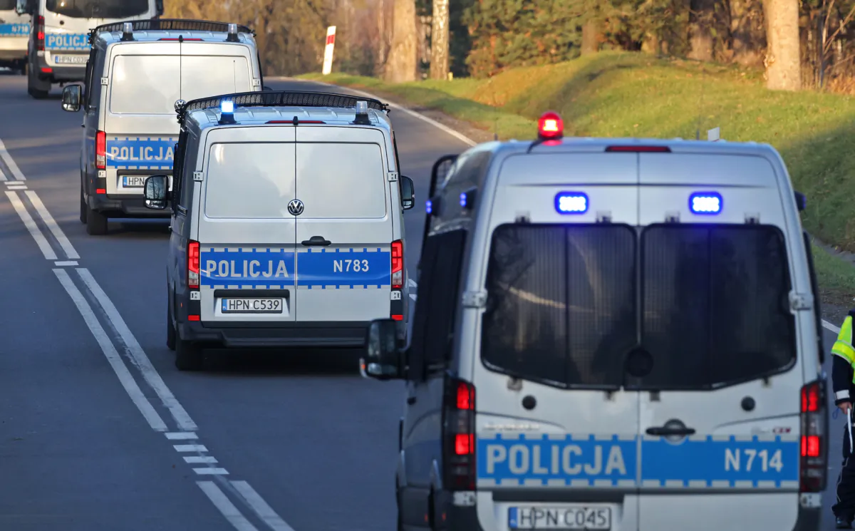 Police vans in Poland in a file photo. (Sean Gallup/Getty Images)