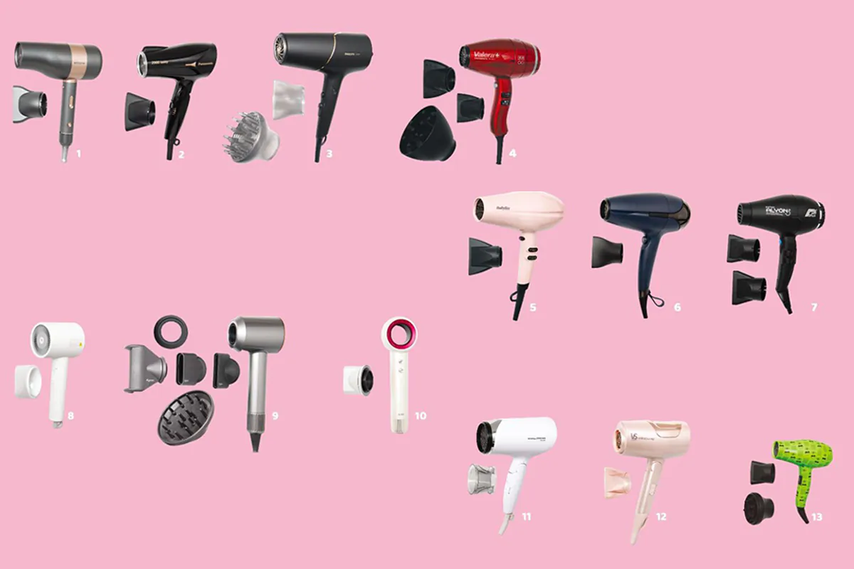 Hairdryers, all rated 4/5 except otherwise stated:1. ecHome HD1700 - US$76.7; 2. Panasonic EH-NE66 - US$50.9; 3 Philips BHD538 - US$68.7; 4. Valera Nano4EverEQ - US$330.7; 5. BaByliss Rose Blush 2200 - US$127.6; 6. ghd helios - US$229.3; 7. Parlux ALYON - US$132.9 (Rating: 3.5/5); 8. Mi H300 - US$25.4; 9. Dyson Supersonic HD08 - US$470.2; 10. iLIVI V8 - US$89.3; 11. Nobby by Tescom NTID292 - US$38 (Rating: 3.5/5); 12. VS Sassoon VSP-1200PIH - US$94.4; 13. amika SOHO - US$176.3 (Rating: 3/5). (Consumer Council )