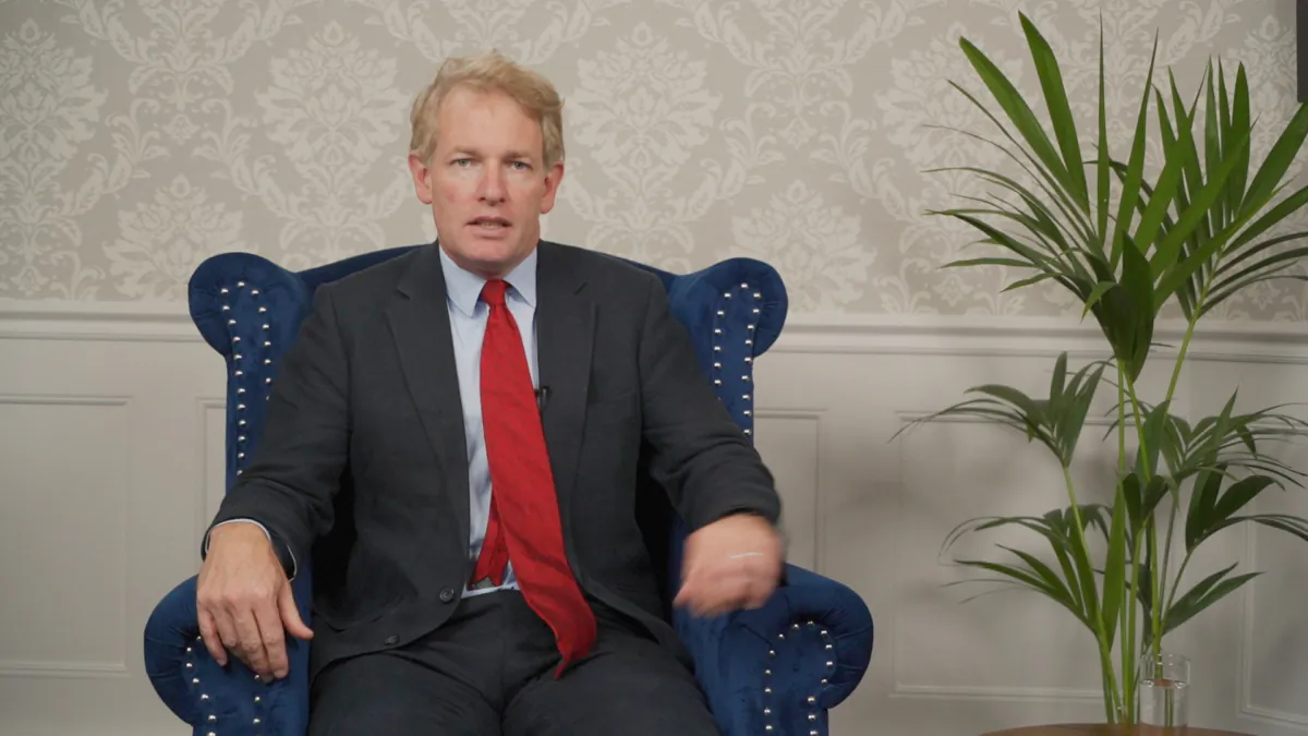 Danny Kruger, MP for Devizes and co-chair of the New Conservatives group, speaks to NTD's "British Thought Leaders" programme. (NTD)