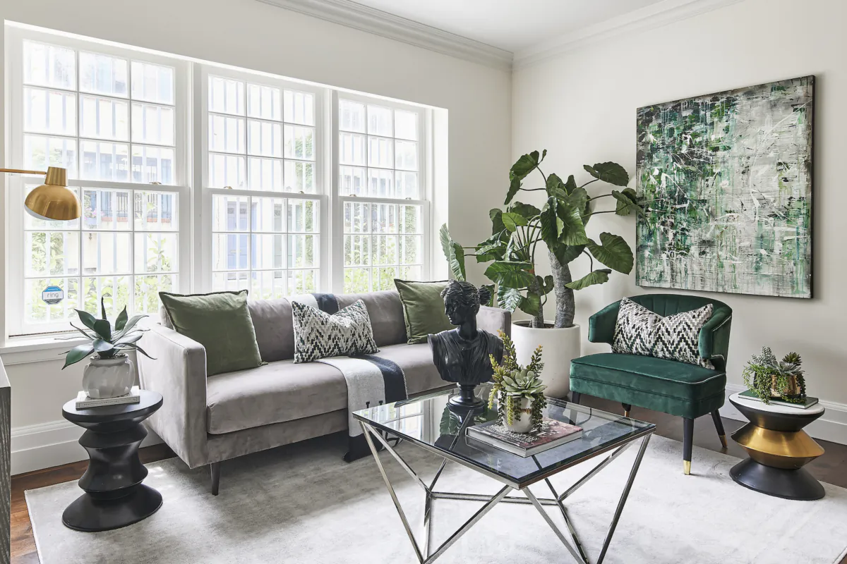 Green is used as a color blocking design tool in order to create a cohesive color scheme. (Handout/TNS)