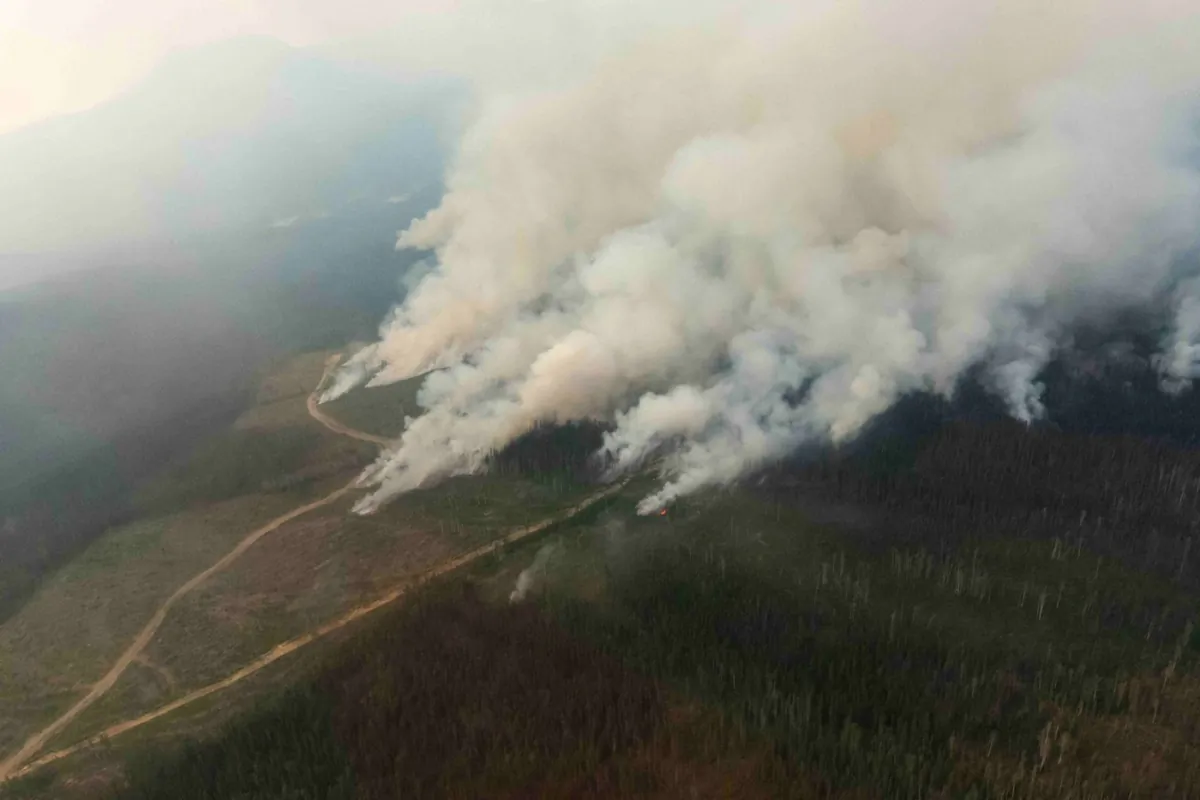 Fires burn near Big Creek, B.C., in a handout file photo. (The Canadian Press/HO-BC Wildfire Service)