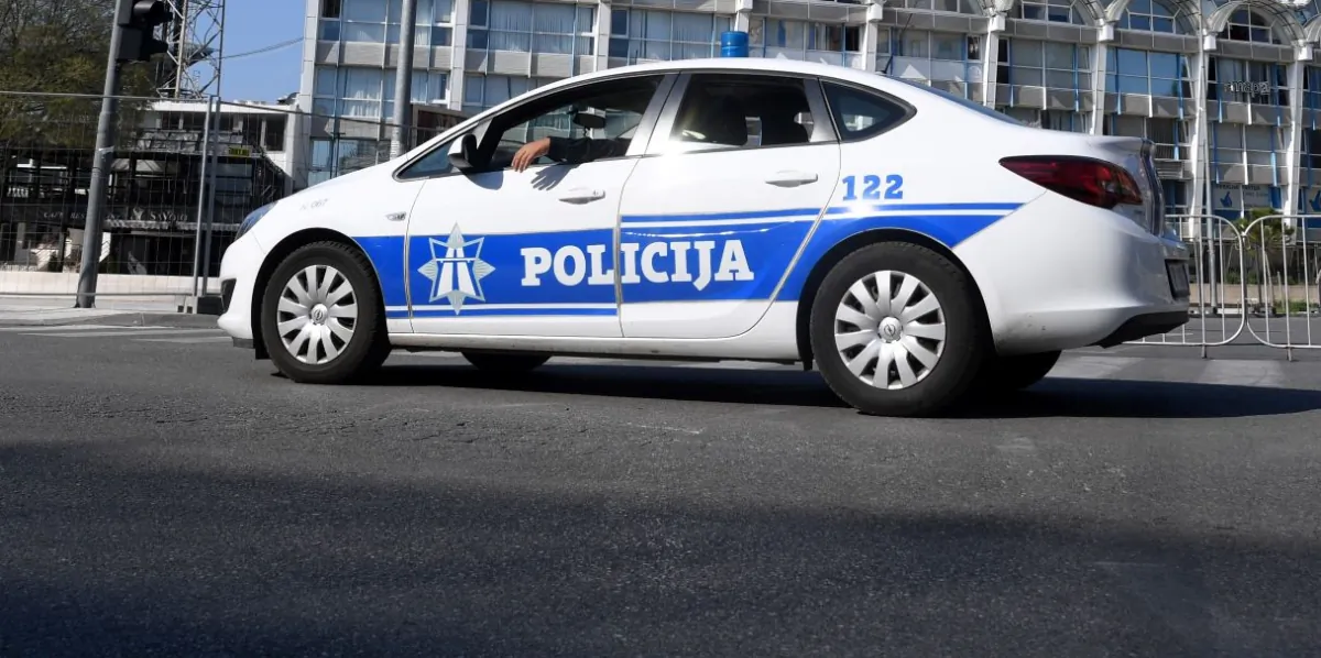 Police car in Montenegro, on March 25, 2019.(Michael Regan/Getty Images)