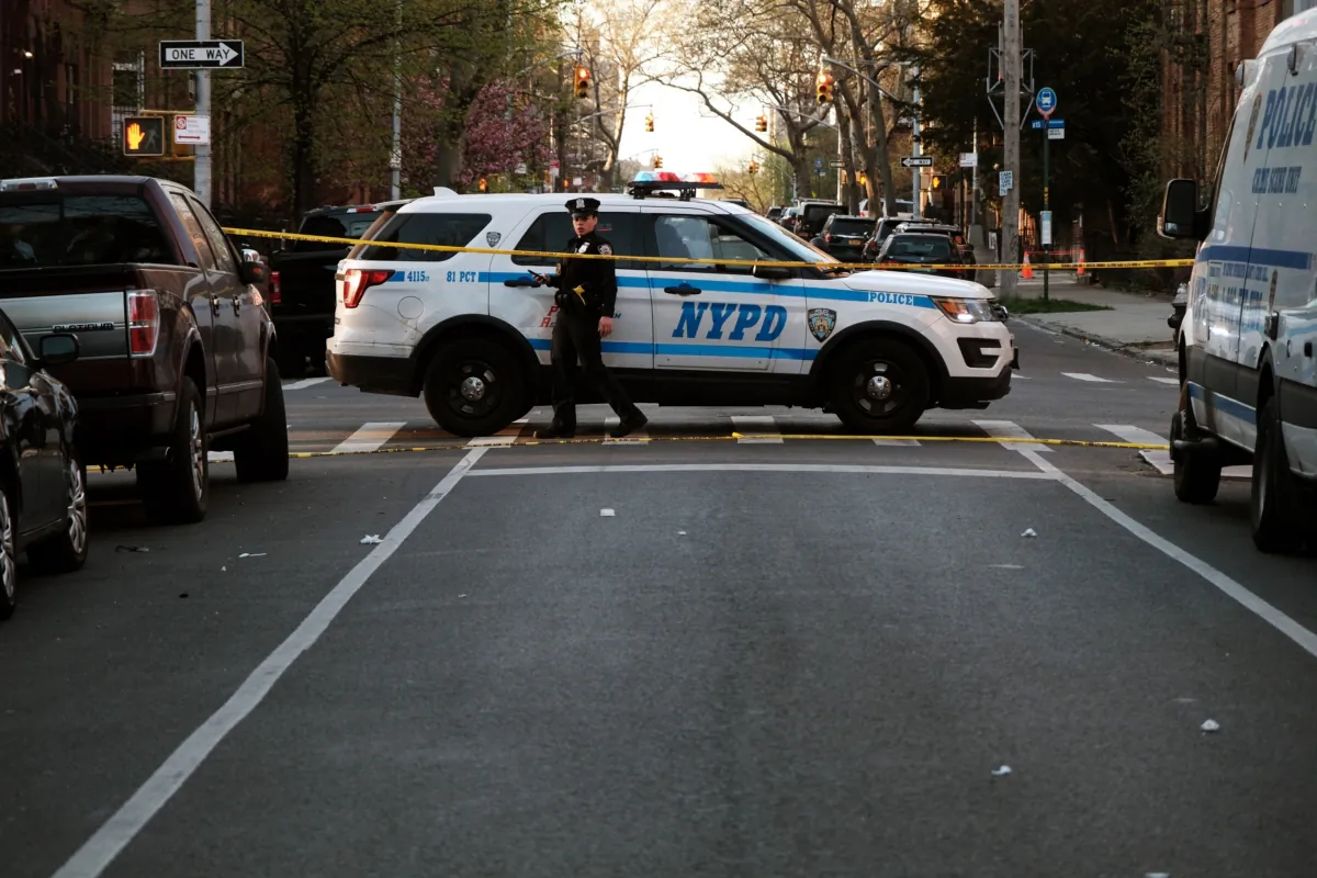 New York City police in the Brooklyn borough of New York in a file photo. (Spencer Platt/Getty Images)