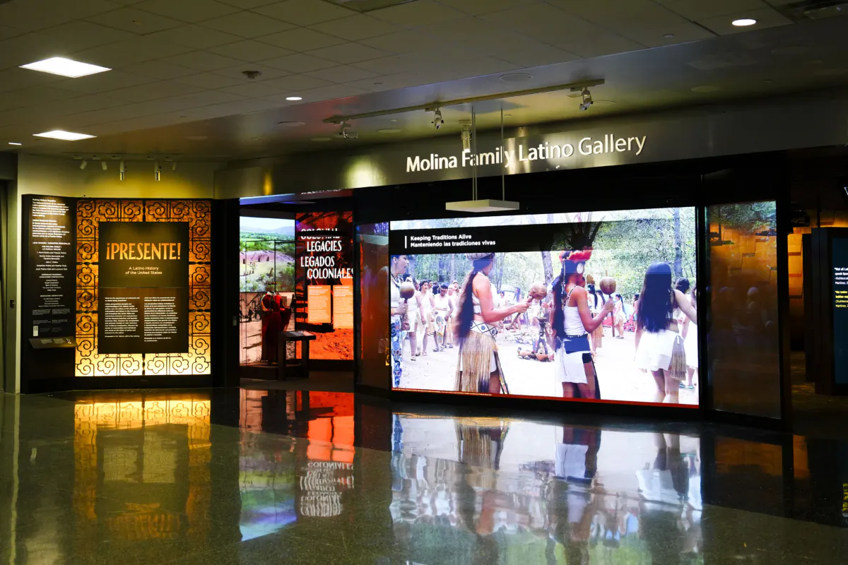 Molina Family Latino Gallery at the National Museum of American History in Washington on Sept. 19, 2023. (Madalina Vasiliu/The Epoch Times)