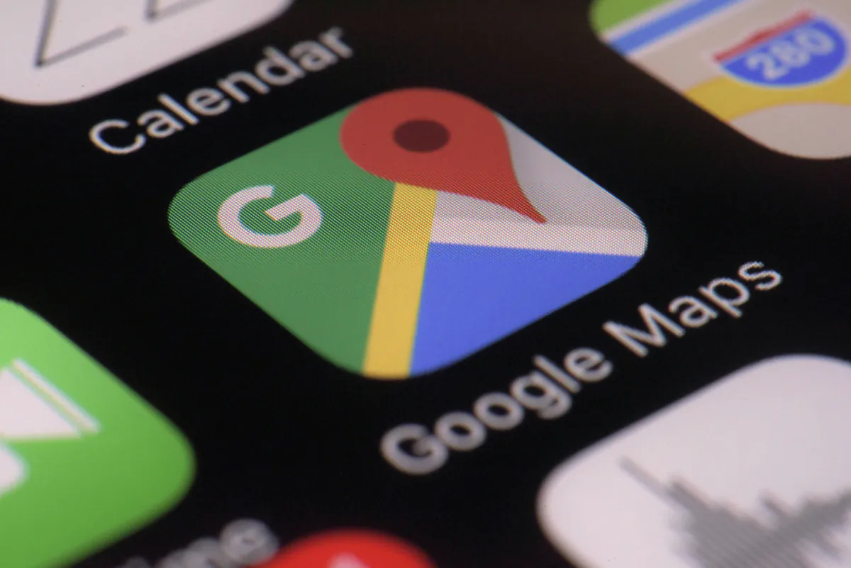 The Google Maps app on a smartphone in New York on March 22, 2017. (Patrick Sison/AP Photo)