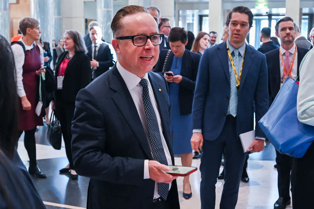 Former Chief Executive Officer of Qantas Airways Alan Joyce at Parliament House in Canberra, Australia on Sept. 1, 2022. (Martin Ollman/Getty Images)