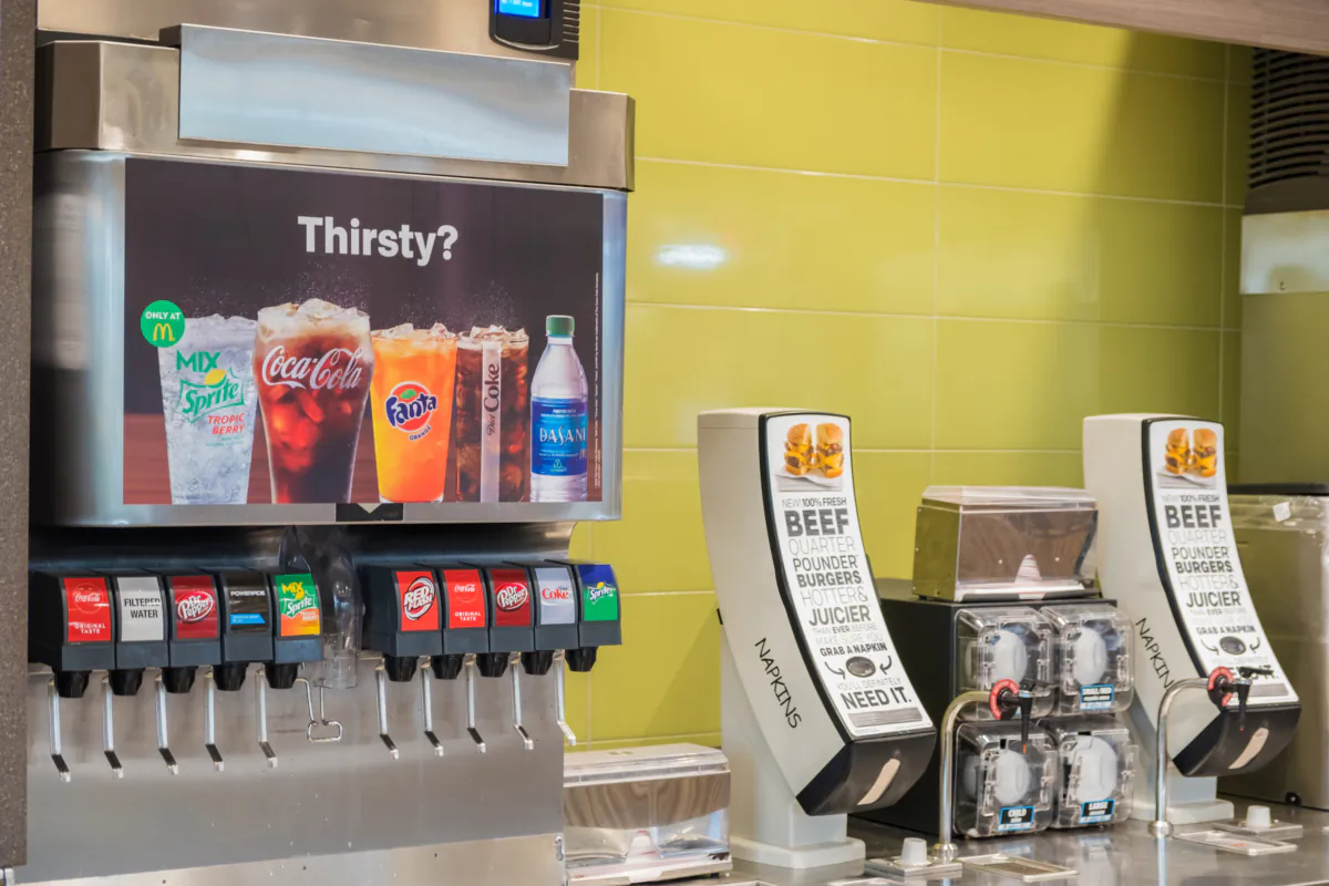 McDonald’s plans to eliminate self-serve soda machines at all of its U.S. restaurants by 2032. (Dreamstime/TNS)