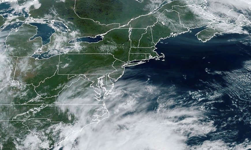 Forecasters have issued a tropical storm warning for the US East Coast due to a potential cyclone.