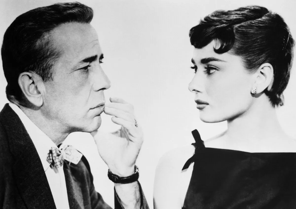 A promo shot of Audrey Hepburn and Humphrey Bogart for the 1954 film "Sabrina." (MoveStillsDB)