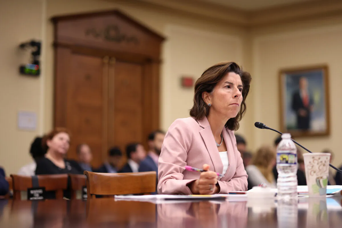 Commerce Secretary Gina Raimondo testifies before the House Committee on Science, Space, and Technology at the Rayburn House Office Building in Washington on Sept. 19, 2023. (Kevin Dietsch/Getty Images)