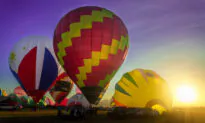 Hot Air Balloons Fill the Skies Above New Mexico
