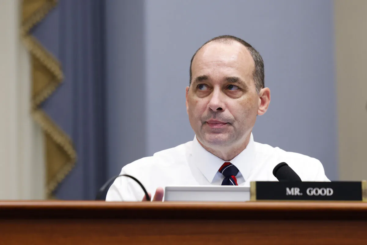 Rep. Bob Good (R-Va.) speaks during a markup meeting with the House Budget Committee on Capitol Hill in Washington on Sept. 20, 2023. (Anna Moneymaker/Getty Images)