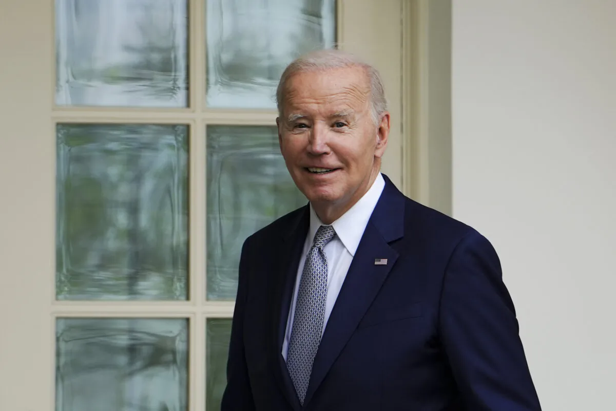 U.S. President Joe Biden leaves the Rose Garden of the White House after speaking about gun safety in Washington on Sept. 22, 2023. (Madalina Vasiliu/The Epoch Times)