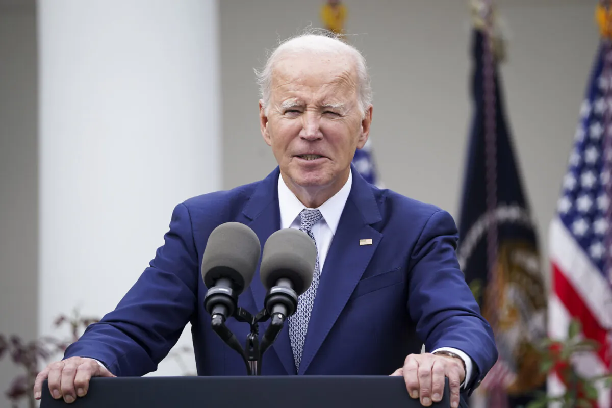 U.S. President Joe Biden speaks about gun safety at the White House in Washington on Sept. 22, 2023. (Madalina Vasiliu/The Epoch Times)