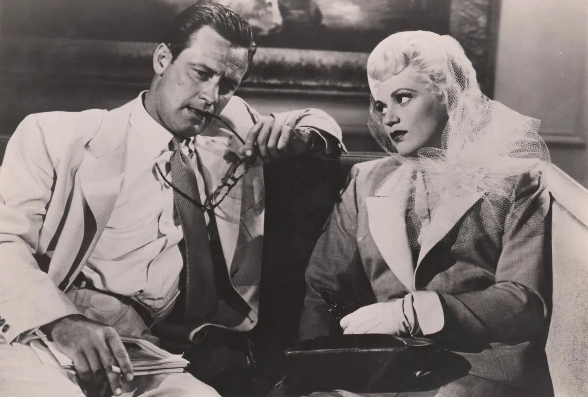 Cropped lobby card for the 1950 film "Born Yesterday." (MovieStillsDB)