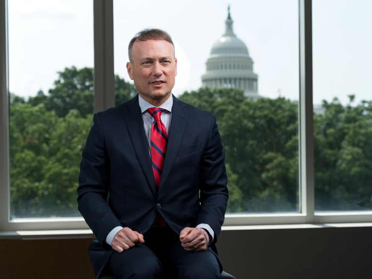 Adam Andrzejewski, the CEO and founder of the government watchdog organization OpenTheBooks.com, in Washington on July 26, 2023.(Wei Wu/The Epoch Times)