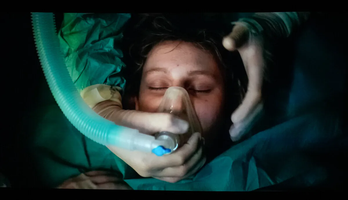 A girl undergoes a transgender surgery in a still from the documentary "Gender Transformation." (Samira Bouaou/The Epoch Times)