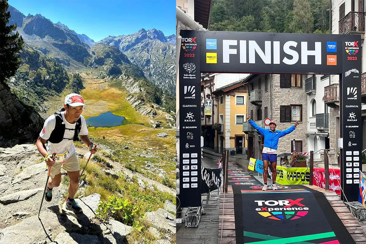Hong Kong cross-country trekker Wong Ho-chung participated in the Italian TOR330—TOR DES GÉANTS (TDG) and completed the event in 77.5 hours, ranking first in Asia and eighth overall. (Courtesy of Asia Pacific Adventure)