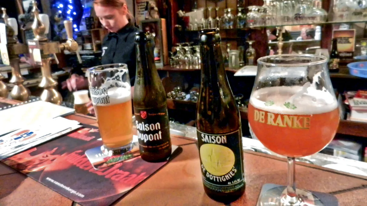 In Belgium, each type of beer has its own glass—whether wide, tall, or fluted—to show off its distinct qualities. (Rick Steves/TNS)