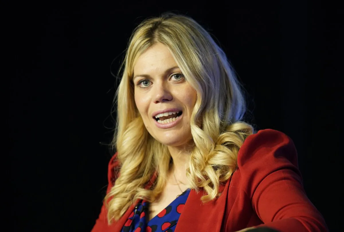 Miriam Cates MP speaks during the Northern Research Group conference at Doncaster Racecourse on June 9, 2023. (Danny Lawson/PA Wire)
