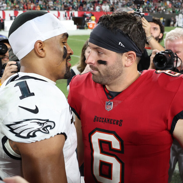 Jalen Hurts accounts for two touchdowns as Eagles thump Buccaneers to  remain unbeaten