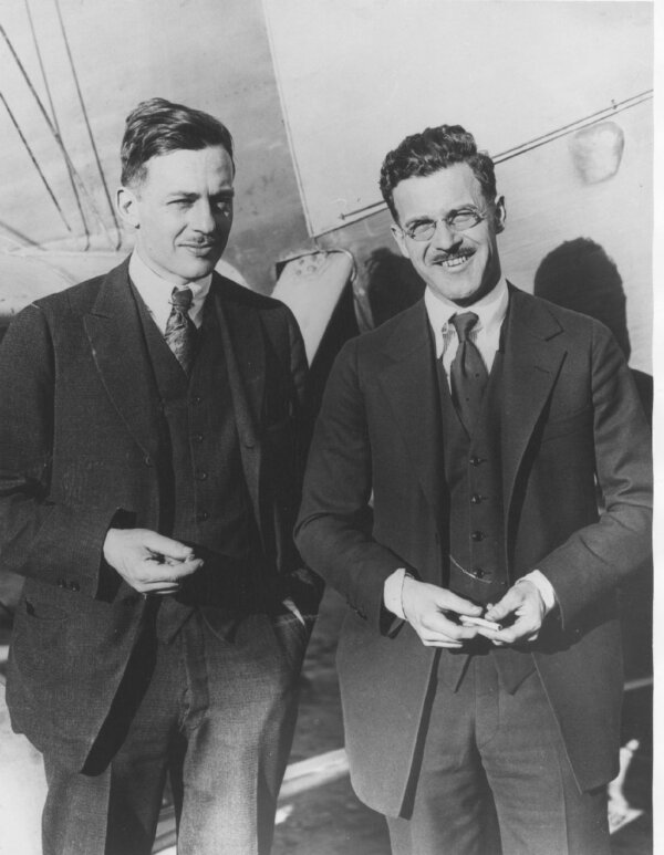 Donald W. Douglas (L) and David R. Davis