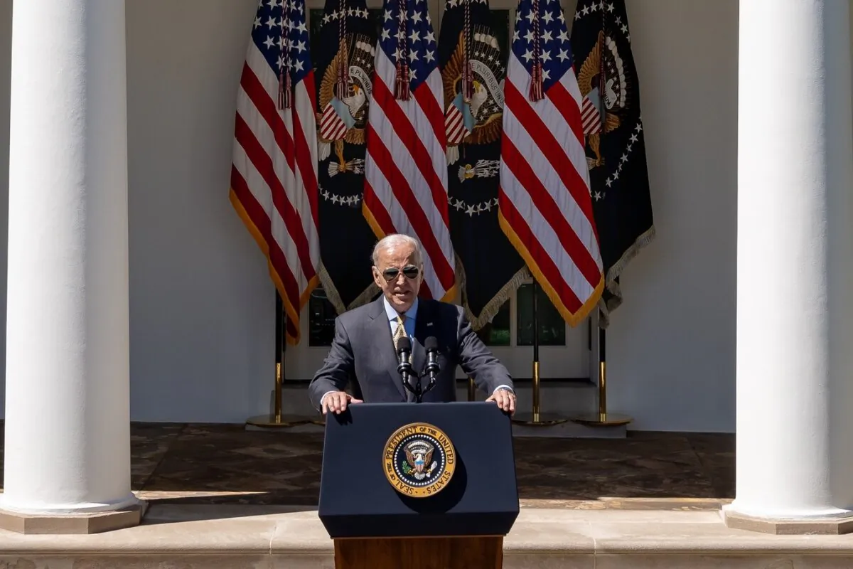 President Joe Biden delivers remarks in the Rose Garden at the White House about the 2023 August Bureau of Labor Statistics Job Report on Sept. 1, 2023. (The White House/U.S. government/Public Domain)