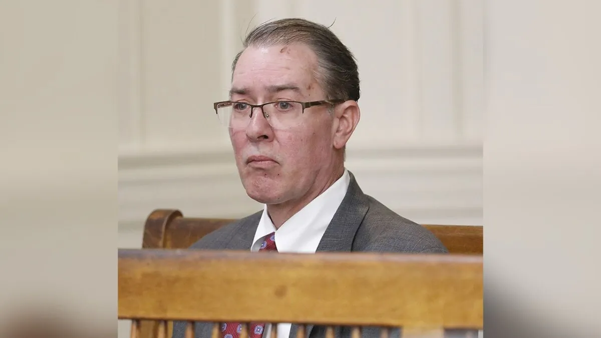 Bradley Rein is arraigned in Brockton Superior Court in Brockton, Mass., on April 24, 2023, on multiple charges as a result of driving his SUV into the Hingham, Mass., Apple store in 2022. (Greg Derr/The Patriot Ledger via AP, Pool)