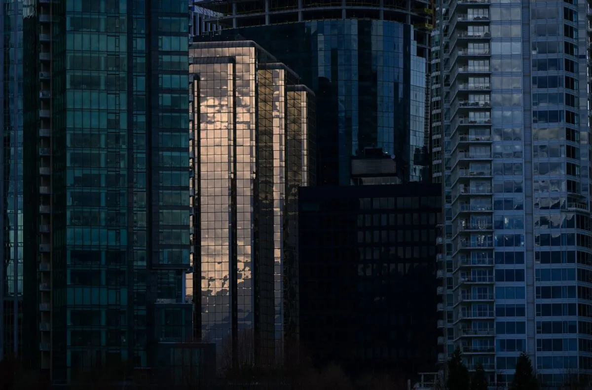 Condo and office towers are seen in downtown Vancouver, on April 25, 2023. (The Canadian Press/Darryl Dyck)