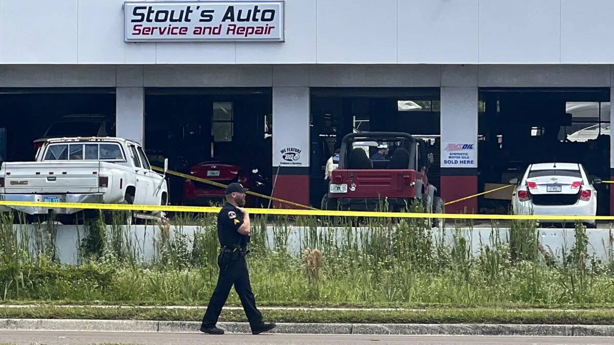 Law enforcement investigate the scene of a shooting in Largo, Fla., on Sept. 27, 2023. (Douglas R. Clifford/Tampa Bay Times via AP)