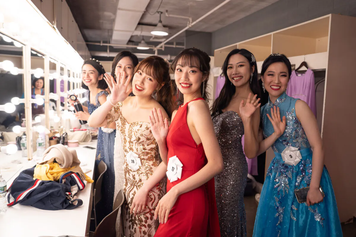 NTD Global Chinese Beauty Pageant contestants in Purchase, N.Y., on Sept. 27, 2023. (Samira Bouaou/The Epoch Times)