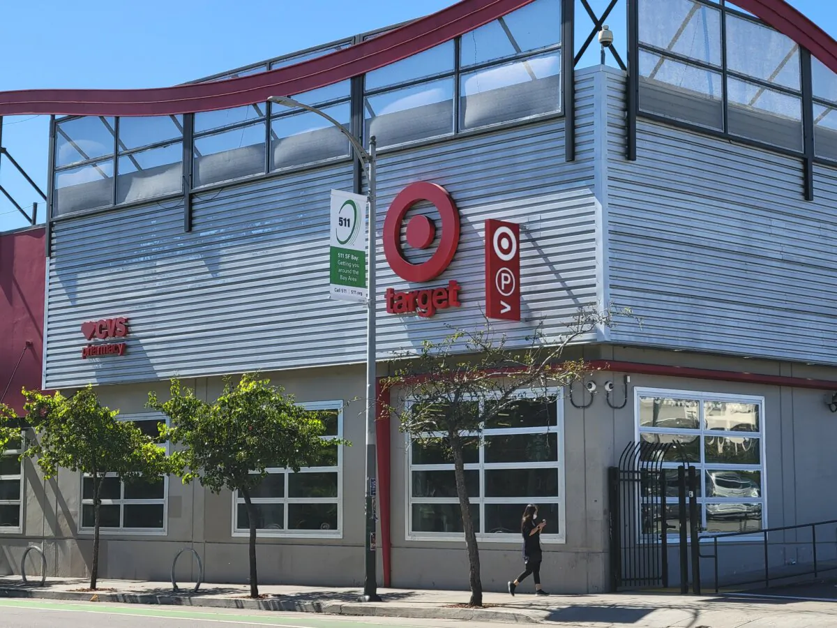 A Target store in San Francisco on Sept. 27, 2023. It’s one of nine in the United States that will be closing due to theft and safety issues. (Jason Blair/The Epoch Times)