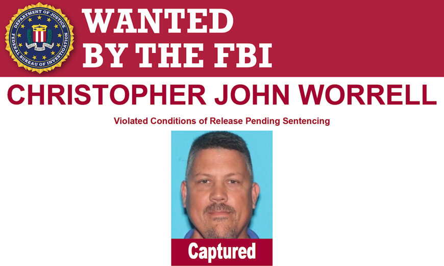 FBI apprehends Florida Proud Boys member, Christopher Worrell, after 44-day escape.