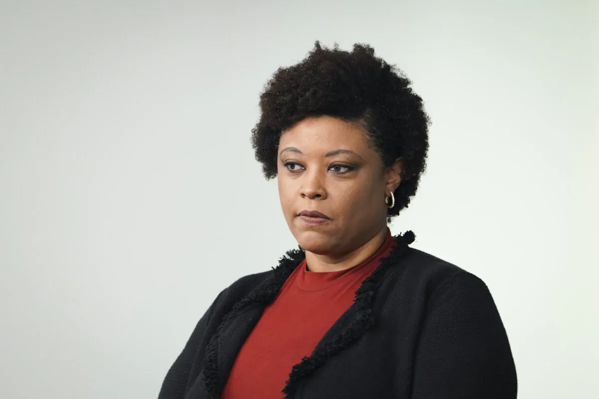 Director of the Office of Management and Budget Shalanda Young attends the press briefing at the White House in Washington on Sept. 29, 2023. (Madalina Vasiliu/The Epoch Times)