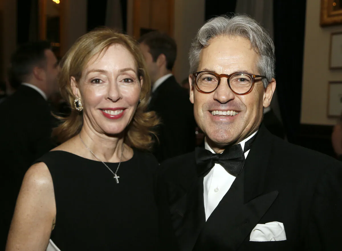 New York Times best-selling author and syndicated radio show host Eric Metaxas and Susanne Metaxas attend an event at the Trump International Hotel in Washington on Jan. 17, 2019. (Paul Morigi/Getty Images for Save the Storks)