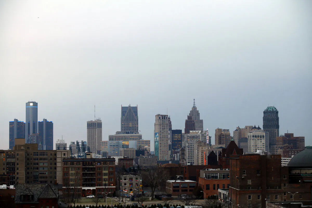 The Detroit skyline on Dec. 3, 2013. (Joshua Lott/Reuters)