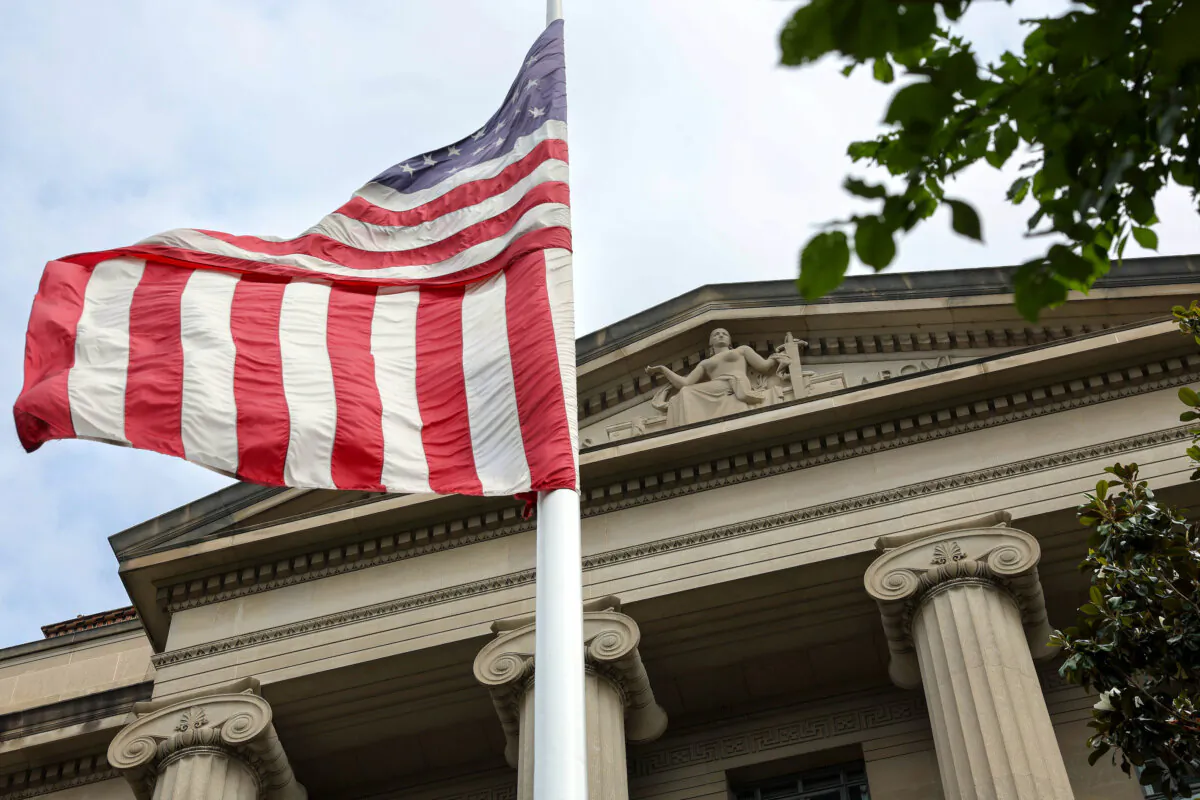 The U.S. Department of Justice building in Washington, on June 20, 2023. (Kevin Dietsch/Getty Images)
