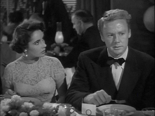 Mary Belney (Elizabeth Taylor) and David Maldon (Van Johnson), in "The Big Hangover." (Warner Bros.)