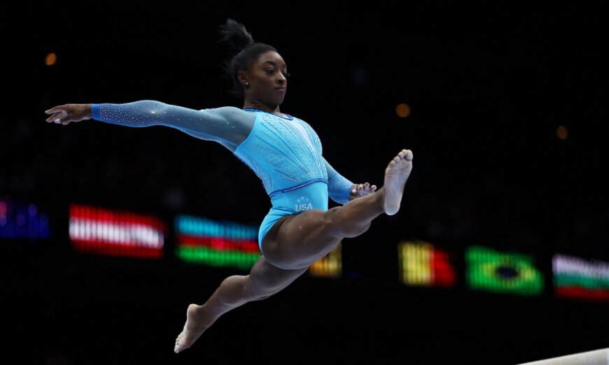 Biles nails Yurchenko’s Double Pike, gets move named after her at Worlds.