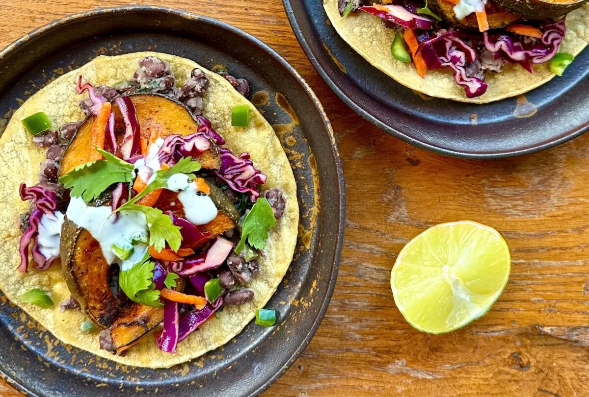 Each component of these vegetarian tostadas is well seasoned with a smattering of southwest spices to ensure layers of flavor in every bite. (Lynda Balslev for Tastefood)