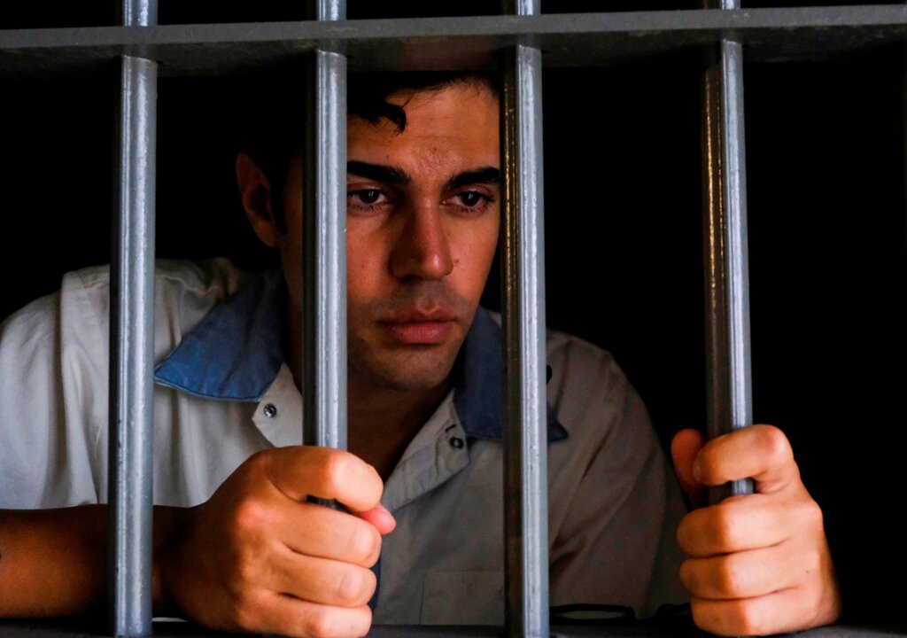 Ernesto Miranda (Sebastian Quinn) is in the center of an important legal ruling, in "Miranda's Victim." (Vertical Entertainment)