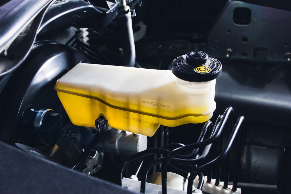 Brake fluid should be changed at least every two years or so because it attracts moisture that can damage the overall system. (BLKstudio/Shutterstock)