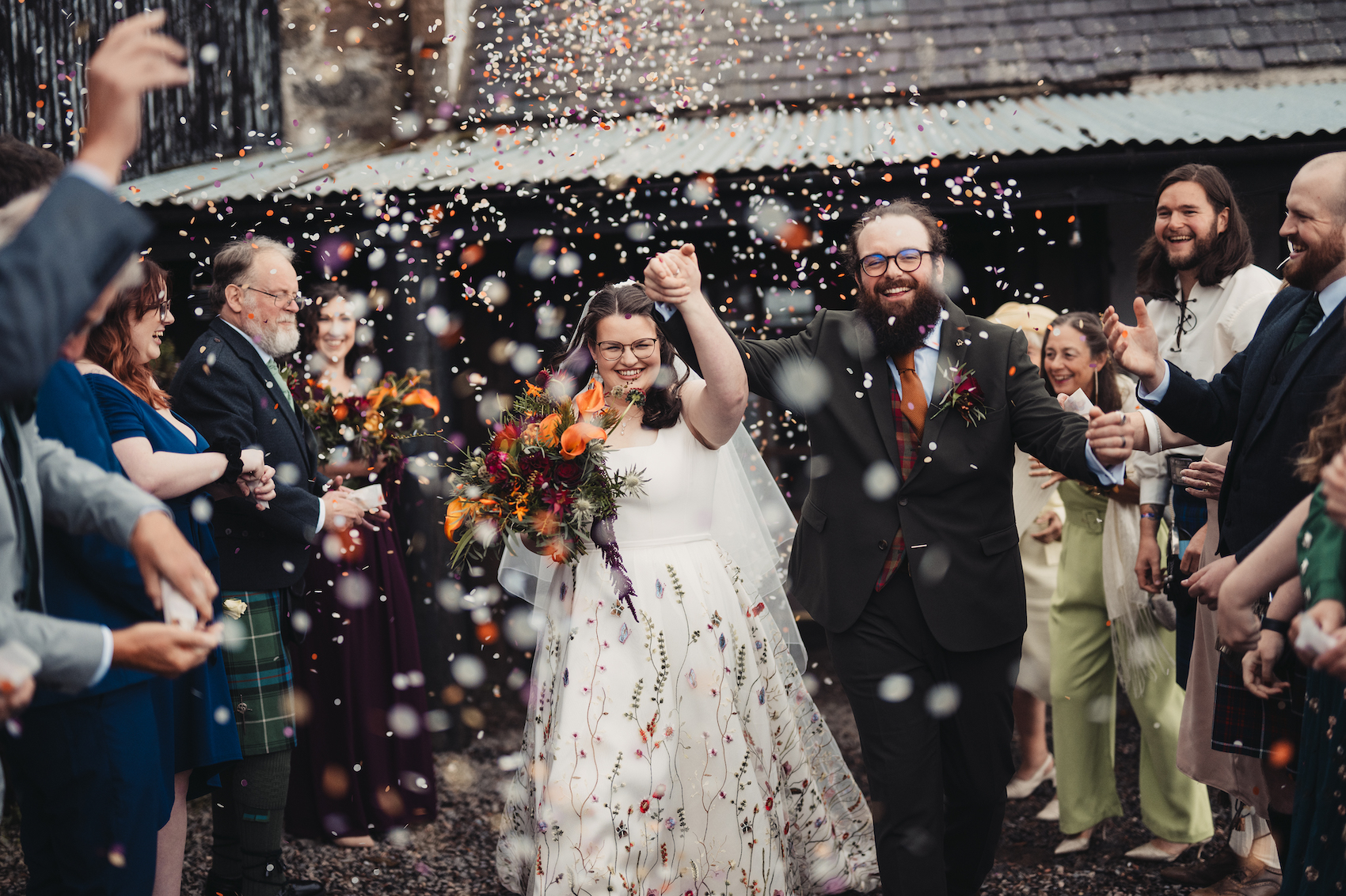 Chris Oman and Rebecca MacDonald on their wedding day.