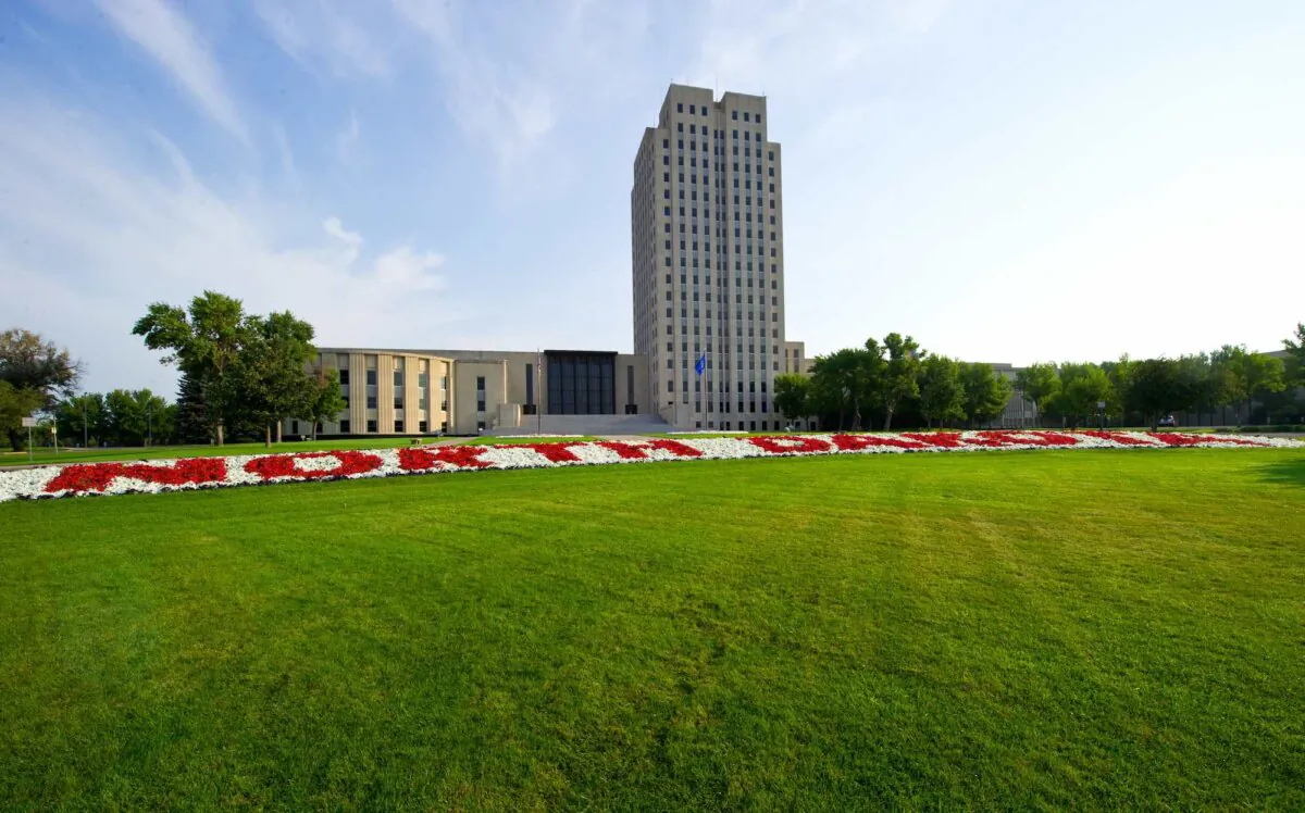 The North Dakota State Capitol, in Bismarck, on Aug. 18, 2013. (Karen Bleier/AFP via Getty Images)