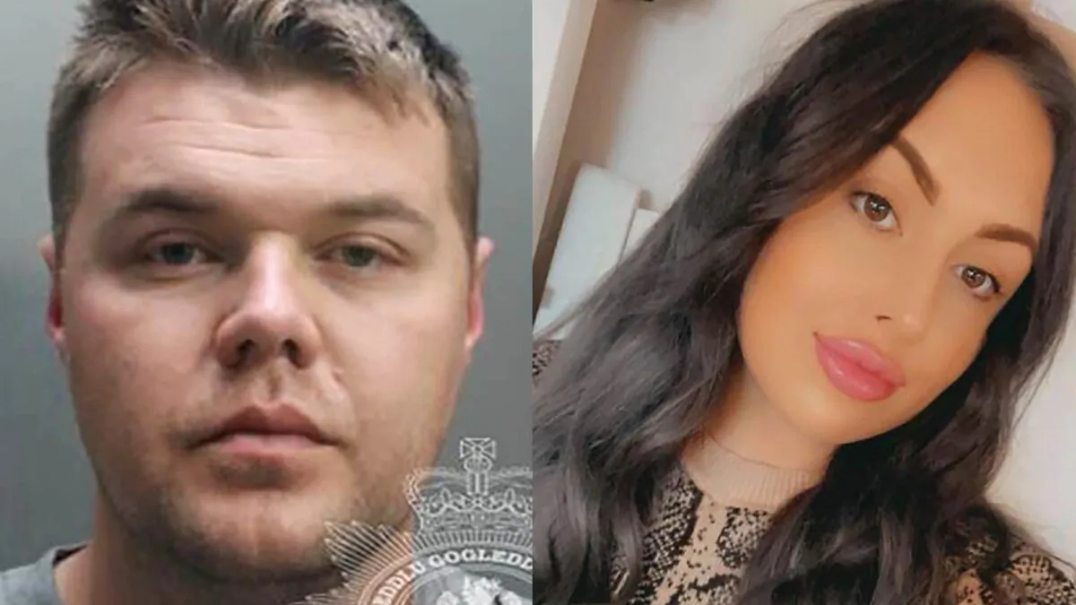 Undated images of murderer Russell Marsh (L) and his victim Jade Ward (R). The Justice Secretary Alex Chalk announced plans to introduce Jade's Law at the Conservative Party Conference in Manchester on Oct. 3, 2023. (North Wales Police) 